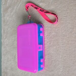 Woodstream mini tackle box or Crafts organizer, 2-sided, Pink/Blue 💖💙 4x6"
